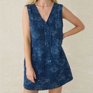 Faherty Blue Sleeveless Dress